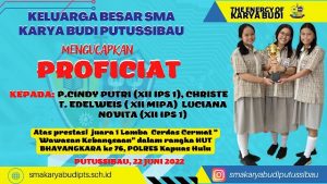 SMA Karya Budi Putussibau Menoreh Juara 1 HUT Bhayangkara 2
